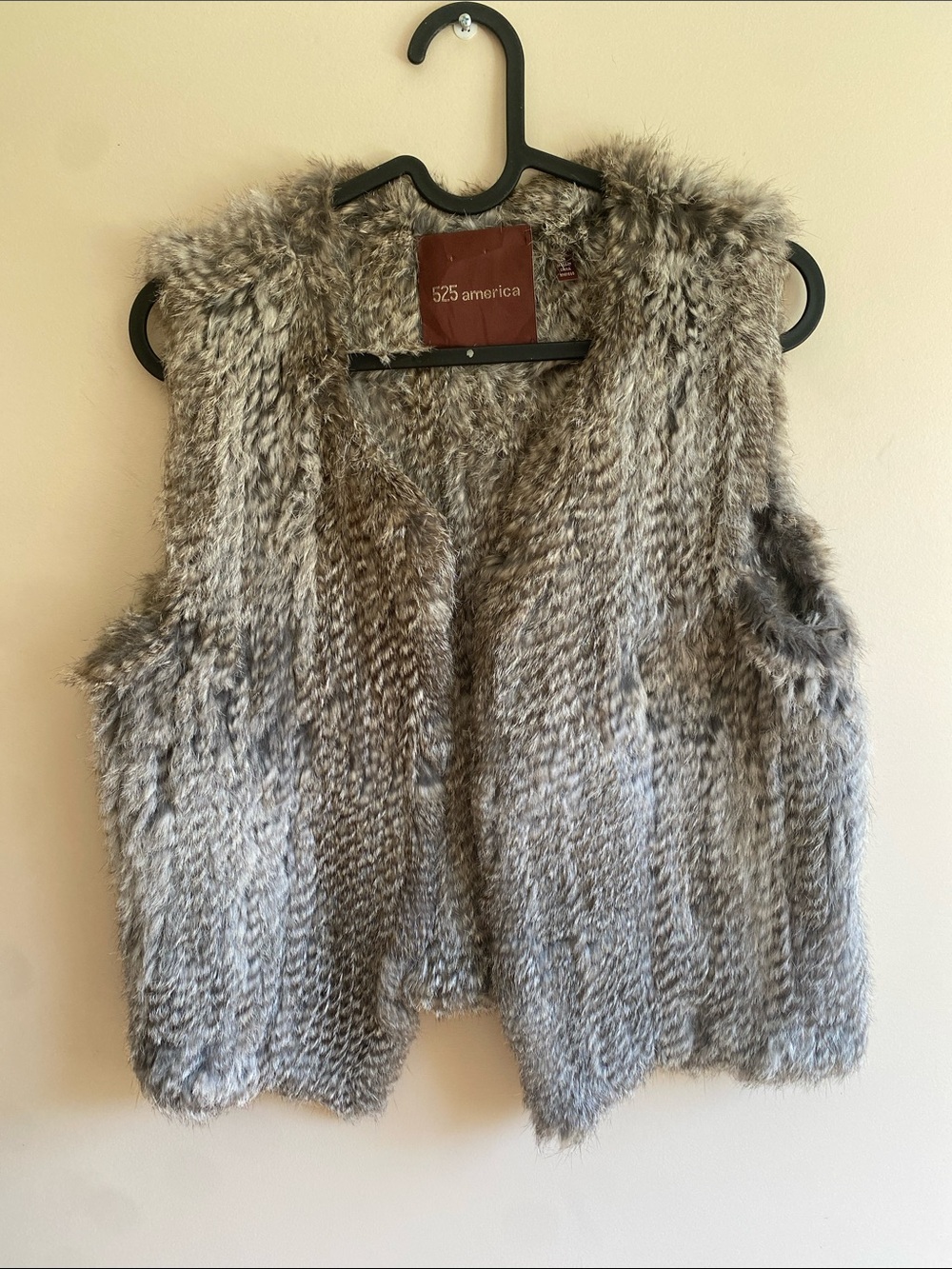 Rabbit Fur Knit Vest 525 America